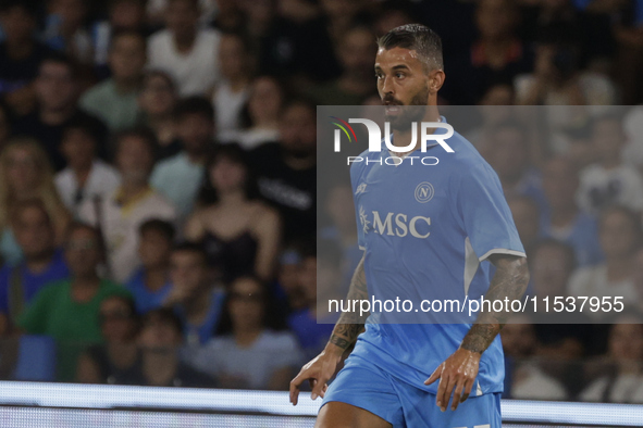 Leonardo Spinazzola of Napoli looks on during the Serie A soccer match between SSC Napoli and Parma Calcio at Stadio Maradona in Naples, Ita...