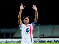 Matteo Pessina of AC Monza greets his supporters during the Serie A Enilive match between ACF Fiorentina and AC Monza at Stadio Artemio Fran...