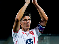 Matteo Pessina of AC Monza greets his supporters during the Serie A Enilive match between ACF Fiorentina and AC Monza at Stadio Artemio Fran...