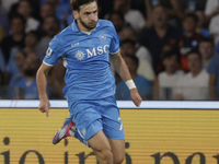 Khvicha Kvaratskhelia of Napoli controls the ball during the Serie A soccer match SSC Napoli vs. Parma Calcio at Stadio Maradona in Naples,...