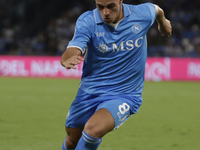 Giacomo Raspadori of Napoli controls the ball during the Serie A soccer match between SSC Napoli and Parma Calcio at Stadio Maradona in Napl...