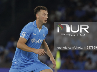 Amir Rrahmani of Napoli is seen in action during the Serie A soccer match SSC Napoli - Parma Calcio at Stadio Maradona in Naples, Italy, on...