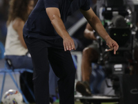 Parma's Coach Fabio Pecchia reacts during the Serie A soccer match between SSC Napoli and Parma Calcio at Stadio Maradona in Naples, Italy,...