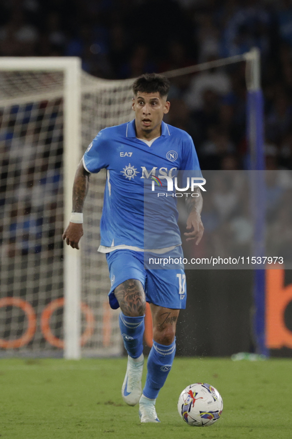 Mathias Olivera of Napoli controls the ball during the Serie A soccer match SSC Napoli vs. Parma Calcio at Stadio Maradona in Naples, Italy,...