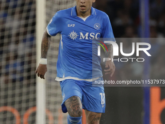 Mathias Olivera of Napoli controls the ball during the Serie A soccer match SSC Napoli vs. Parma Calcio at Stadio Maradona in Naples, Italy,...