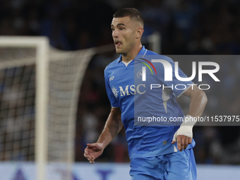 Alessandro Buongiorno of Napoli looks on during the Serie A soccer match between SSC Napoli and Parma Calcio at Stadio Maradona in Naples, I...