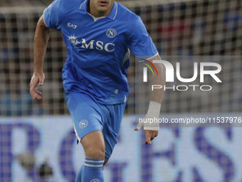 Alessandro Buongiorno of Napoli controls the ball during the Serie A soccer match SSC Napoli vs. Parma Calcio at Stadio Maradona in Naples,...