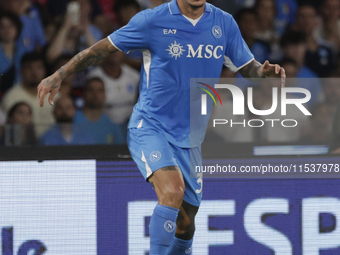 Pasquale Mazzocchi of Napoli controls the ball during the Serie A soccer match SSC Napoli vs. Parma Calcio at Stadio Maradona in Naples, Ita...