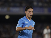 Giacomo Raspadori of Napoli looks on during the Serie A soccer match between SSC Napoli and Parma Calcio at Stadio Maradona in Naples, Italy...