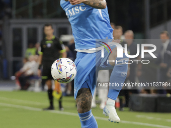 Mathias Olivera of Napoli controls the ball during the Serie A soccer match SSC Napoli vs. Parma Calcio at Stadio Maradona in Naples, Italy,...