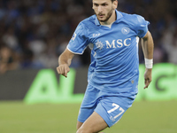 Khvicha Kvaratskhelia of Napoli controls the ball during the Serie A soccer match SSC Napoli vs. Parma Calcio at Stadio Maradona in Naples,...