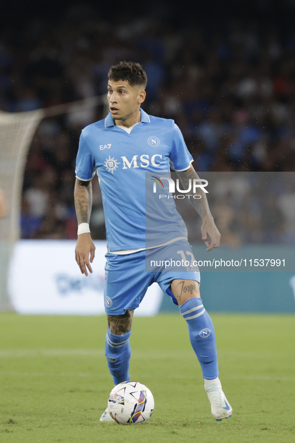 Mathias Olivera of Napoli controls the ball during the Serie A soccer match SSC Napoli vs. Parma Calcio at Stadio Maradona in Naples, Italy,...