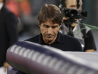 Antonio Conte coaches Napoli during the Serie A soccer match between SSC Napoli and Parma Calcio at Stadio Maradona in Naples, Italy, on Aug...