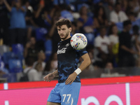 Khvicha Kvaratskhelia of Napoli controls the ball before the Serie A soccer match SSC Napoli - Parma Calcio at Stadio Maradona in Naples, It...