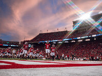 The Wisconsin Badgers play against the Western Michigan Broncos at Camp Randall Stadium in Madison, Wisconsin, on August 30, 2024. (