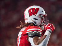 The Wisconsin Badgers play against the Western Michigan Broncos at Camp Randall Stadium in Madison, Wisconsin, on August 30, 2024. (