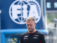 Kevin Magnussen of Haas before the Formula 1 Italian Grand Prix at Autodromo Nazionale di Monza in Monza, Italy on September 1, 2024. (