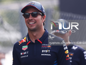 Sergio Perez of Red Bull Racing before the Formula 1 Italian Grand Prix at Autodromo Nazionale di Monza in Monza, Italy on September 1, 2024...