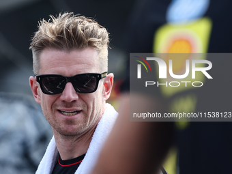 Nico Hulkenberg of Haas before the Formula 1 Italian Grand Prix at Autodromo Nazionale di Monza in Monza, Italy on September 1, 2024. (