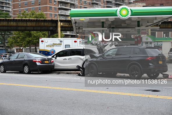 A 46-year-old male riding a bike is struck and killed by a 40-year-old man driving a van in Brooklyn, New York, United States, on September...