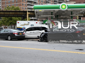 A 46-year-old male riding a bike is struck and killed by a 40-year-old man driving a van in Brooklyn, New York, United States, on September...