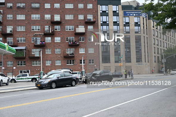 A 46-year-old male riding a bike is struck and killed by a 40-year-old man driving a van in Brooklyn, New York, United States, on September...