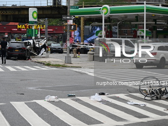 A 46-year-old male riding a bike is struck and killed by a 40-year-old man driving a van in Brooklyn, New York, United States, on September...