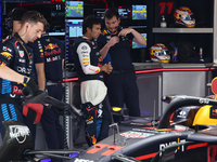 Sergio Perez of Red Bull Racing before the Formula 1 Italian Grand Prix at Autodromo Nazionale di Monza in Monza, Italy on September 1, 2024...