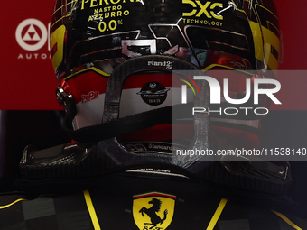 Charles Leclerc of Ferrari before the Formula 1 Italian Grand Prix at Autodromo Nazionale di Monza in Monza, Italy on September 1, 2024. (