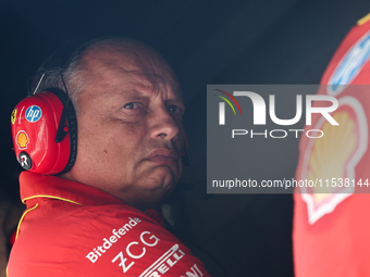 Frederic Vasseur before the Formula 1 Italian Grand Prix at Autodromo Nazionale di Monza in Monza, Italy on September 1, 2024. (