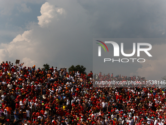 Fans before the Formula 1 Italian Grand Prix at Autodromo Nazionale di Monza in Monza, Italy on September 1, 2024. (