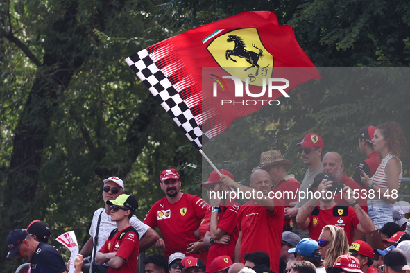 Fans before the Formula 1 Italian Grand Prix at Autodromo Nazionale di Monza in Monza, Italy on September 1, 2024. 