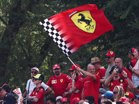 Fans before the Formula 1 Italian Grand Prix at Autodromo Nazionale di Monza in Monza, Italy on September 1, 2024. (