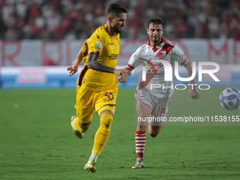 Francesco Ruocco of Mantova 1911 participates in the Italian Serie B soccer championship football match between Mantova Calcio 1911 and US S...