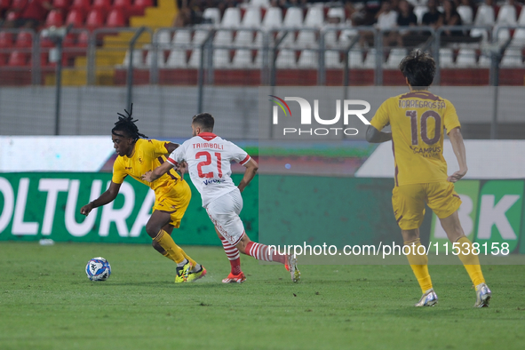 Franco Tongya of US Salernitana 1919 during the Italian Serie B soccer championship football match between Mantova Calcio 1911 and US Salern...