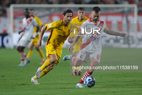 Salvatore Burrai of Mantova 1911 during the Italian Serie B soccer championship football match between Mantova Calcio 1911 and US Salernitan...