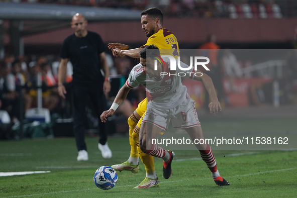 Cristiano Bani of Mantova 1911 during the Italian Serie B soccer match between Mantova Calcio 1911 and US Salernitana 1919 at Danilo Martell...