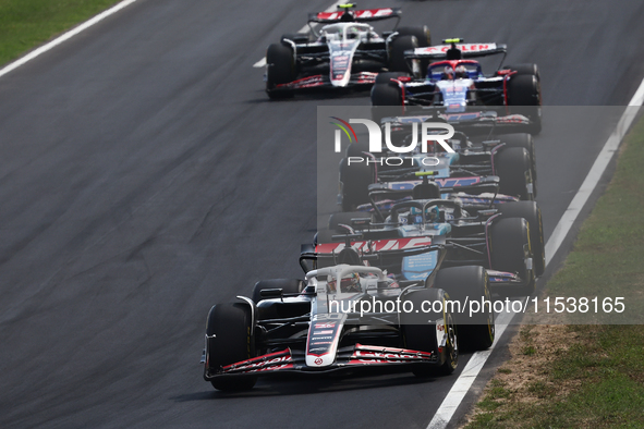 Kevin Magnussen of Haas during the Formula 1 Italian Grand Prix at Autodromo Nazionale di Monza in Monza, Italy on September 1, 2024. 