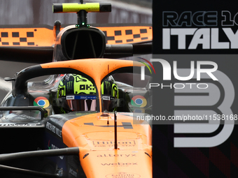 Lando Norris of McLaren after the Formula 1 Italian Grand Prix at Autodromo Nazionale di Monza in Monza, Italy on September 1, 2024. (