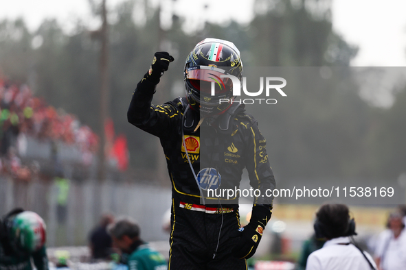 Charles Leclerc of Ferrari after the Formula 1 Italian Grand Prix at Autodromo Nazionale di Monza in Monza, Italy on September 1, 2024. 