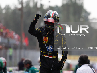 Charles Leclerc of Ferrari after the Formula 1 Italian Grand Prix at Autodromo Nazionale di Monza in Monza, Italy on September 1, 2024. (