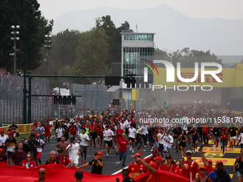 Fans after the Formula 1 Italian Grand Prix at Autodromo Nazionale di Monza in Monza, Italy on September 1, 2024. (