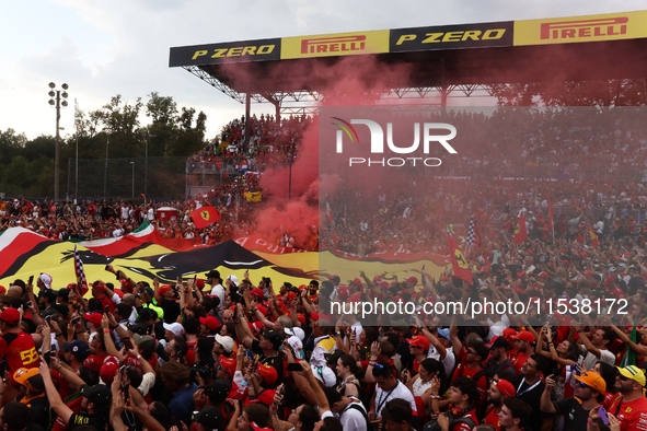 Fans after the Formula 1 Italian Grand Prix at Autodromo Nazionale di Monza in Monza, Italy on September 1, 2024. 