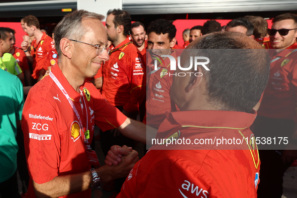 Benedetto Vigna and Frederic Vasseur after the Formula 1 Italian Grand Prix at Autodromo Nazionale di Monza in Monza, Italy on September 1,...