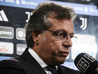 Juventus director Cristiano Giuntoli looks on during the Serie A football match number 3 between Juventus and Roma in Turin, Italy, on Septe...