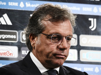 Juventus director Cristiano Giuntoli looks on during the Serie A football match number 3 between Juventus and Roma in Turin, Italy, on Septe...