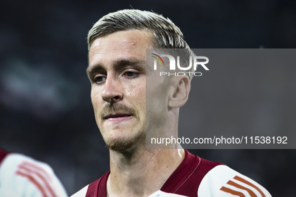 Roma midfielder Alexis Saelemaekers (56) looks on during the Serie A football match number 3 between Juventus and Roma in Turin, Piedmont, I...