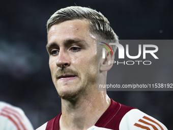 Roma midfielder Alexis Saelemaekers (56) looks on during the Serie A football match number 3 between Juventus and Roma in Turin, Piedmont, I...