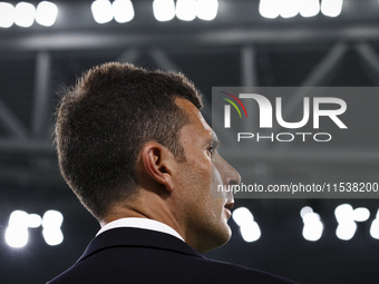 Juventus coach Thiago Motta looks on during the Serie A football match number 3 between Juventus and Roma in Turin, Italy, on September 1, 2...