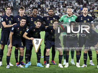 Juventus players (Dusan Vlahovic, Nicolo Savona, Juan Cabal, Bremer, Michele Di Gregorio, Federico Gatti, Andrea Cambiaso, Manuel Locatelli,...